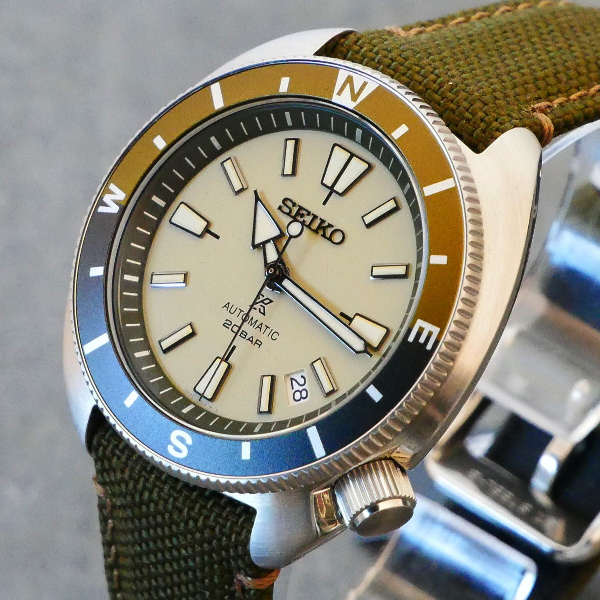 Seiko Tortoise, Automatic, Green dial, 42.4mm, SRPG13K1