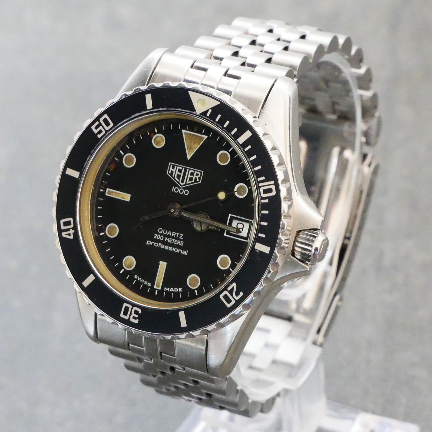 Heuer (pre–Tag Heuer) 1000, 38mm, Quartz, (vintage, circa mid 80's)