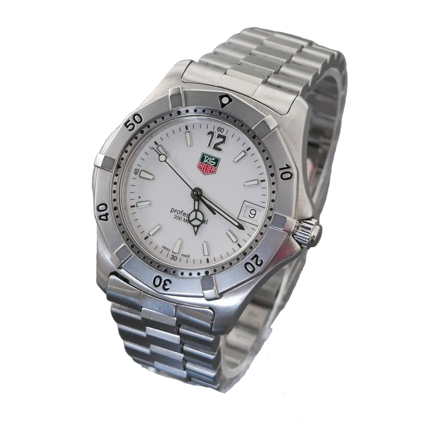 Tag Heuer 2000 Professional, White dial, Quartz, 38mm, model WK1111-0 (In Stock Item)