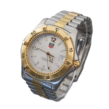 Load image into Gallery viewer, Two-tone silver and gold watch on a gray background
