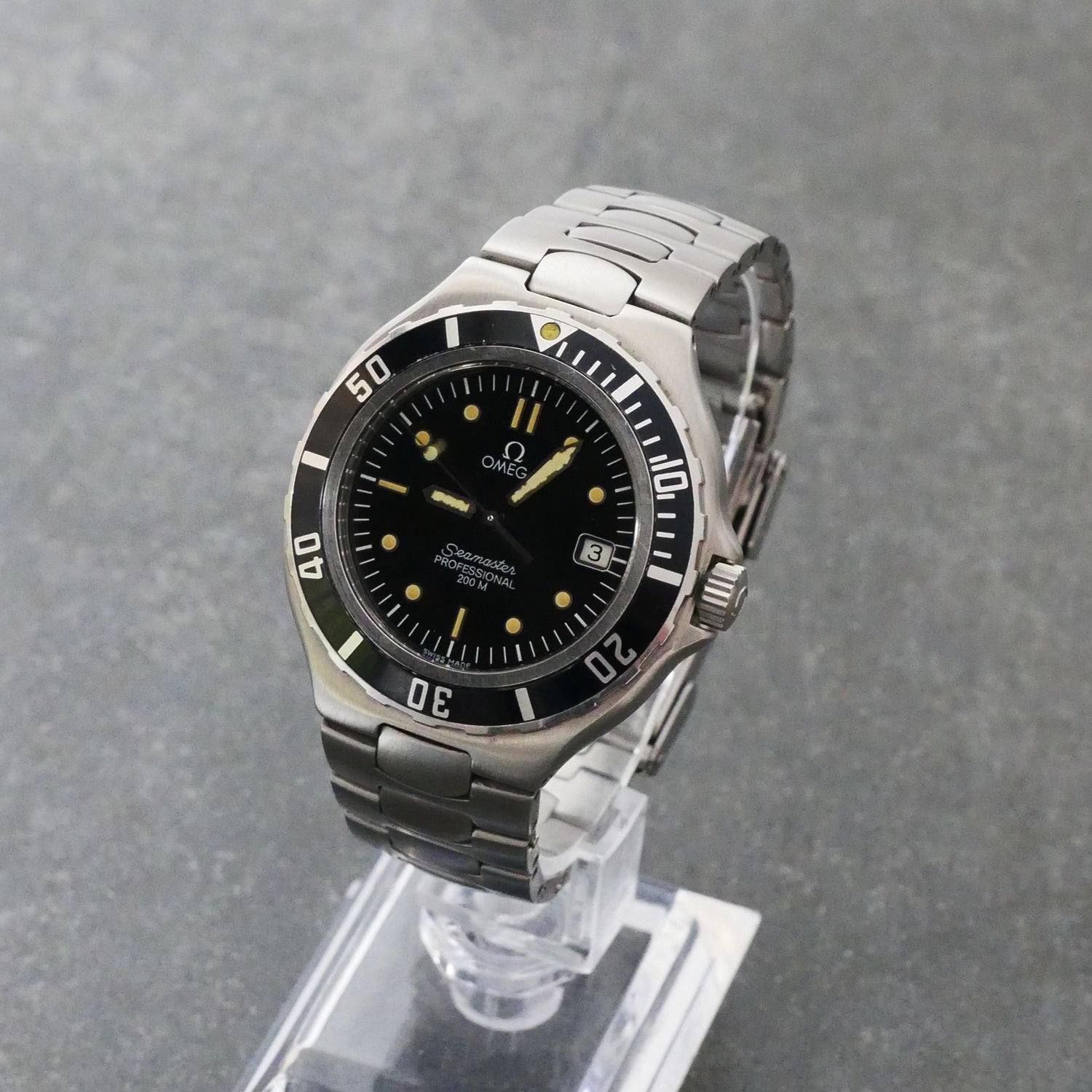Omega Seamaster 200m (Pre-bond, vintage, Circa 2000), 36mm, Black Dial, Quartz