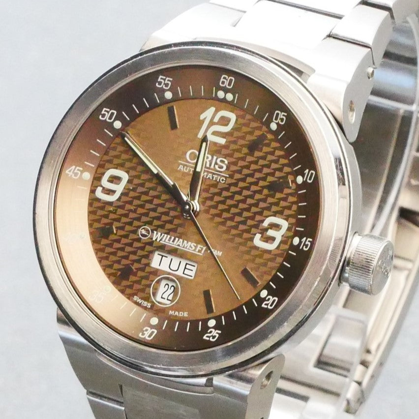 Oris TT2, Day Date, Automatic watch, 40.5mm Brown dial