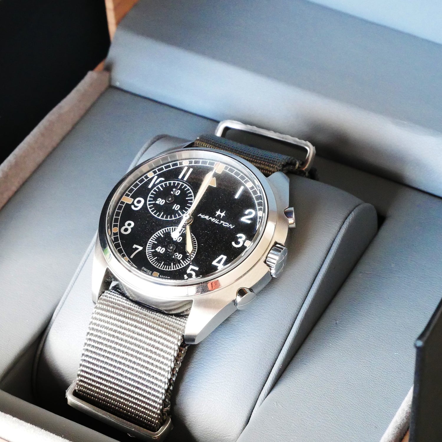 Hamilton, Khaki Aviation, Pilot Pioneer, Chrono, Quartz, 41mm, H76522931