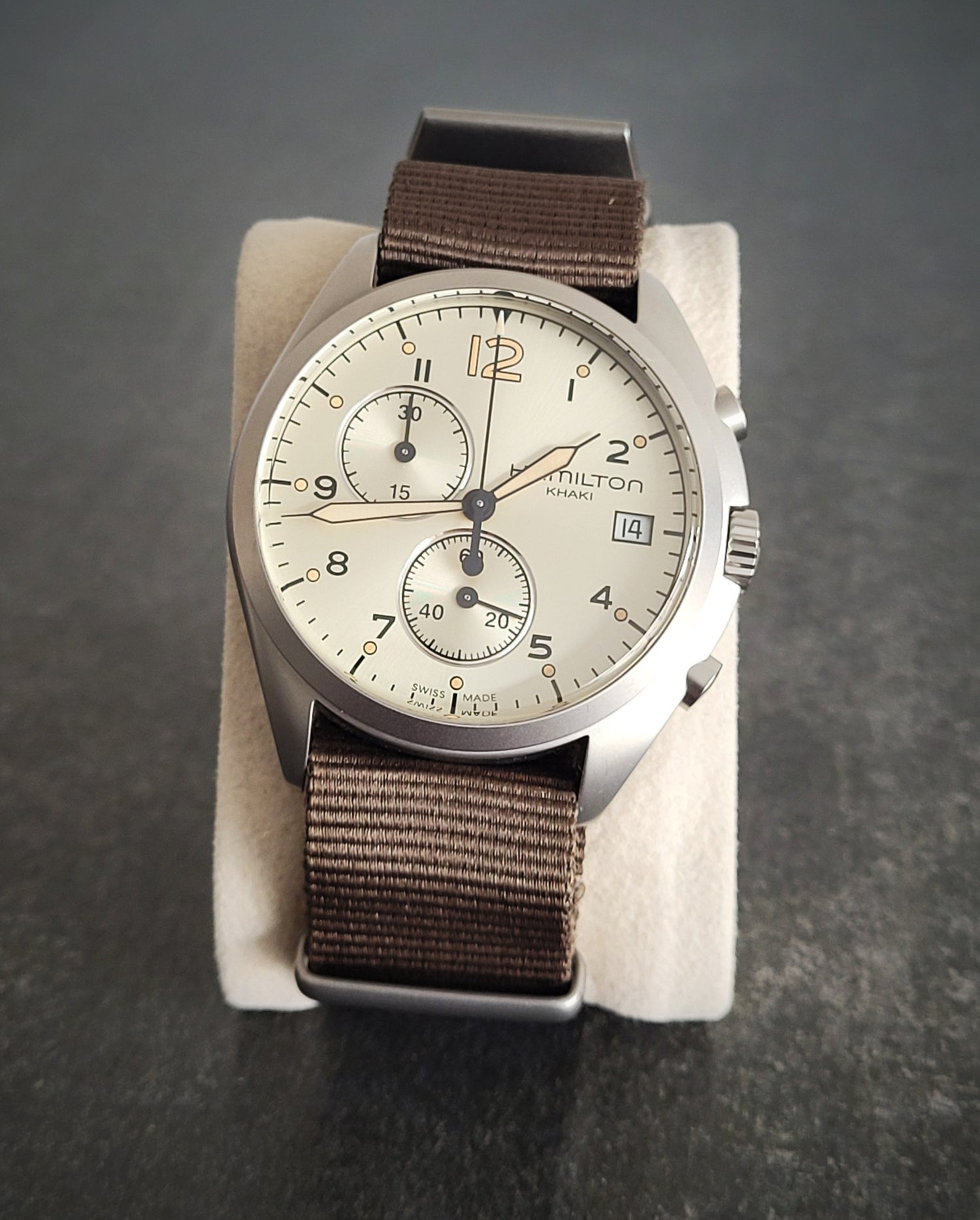 Hamilton, Khaki Aviation Pilot Pioneer Chrono Quartz, 41mm, model H76552955